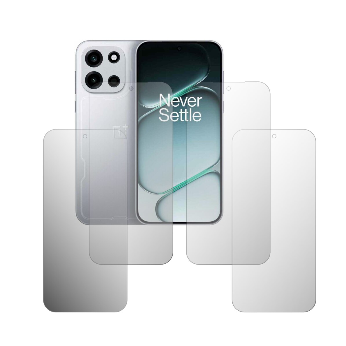 Set 4X Folie Protectie Ecran Folie24, pentru OnePlus Turbo 6, 2X Ultra-Clear + 2X Mate, Acoperire Full-Display si Case-Friendly, Adezive, Flexibile cu Auto Regenerare