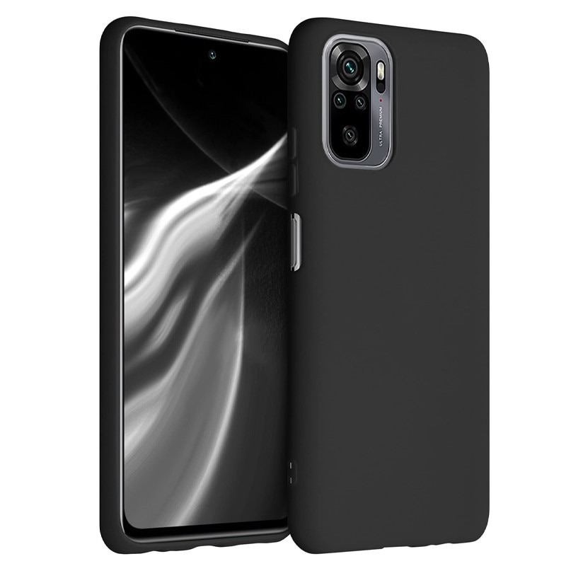 Husa din Silicon pentru Xiaomi Redmi Note 10S / Redmi Note 10 4G, Flexibila, Soft & Slim Fit, Rezistenta la Zgarieturi, Finisaj Matte, Negru