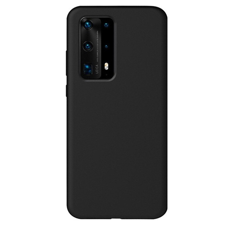 Husa din Silicon pentru Huawei P40 Pro, Flexibila, Soft & Slim Fit, Rezistenta la Zgarieturi, Finisaj Matte, Negru