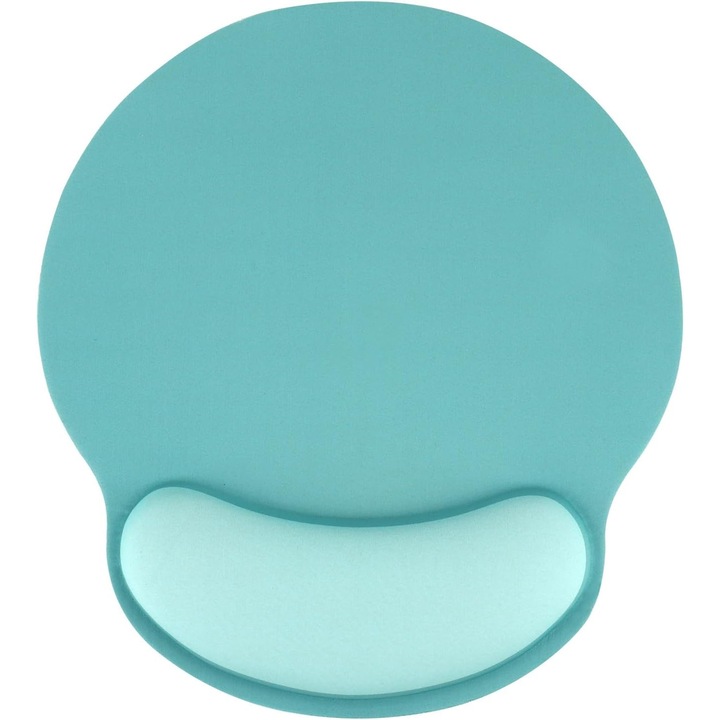 Mousepad ergonomic AOKSUNOVA, Gri-Albastru, design anti-alunecare, perna din spuma, dimensiuni optime