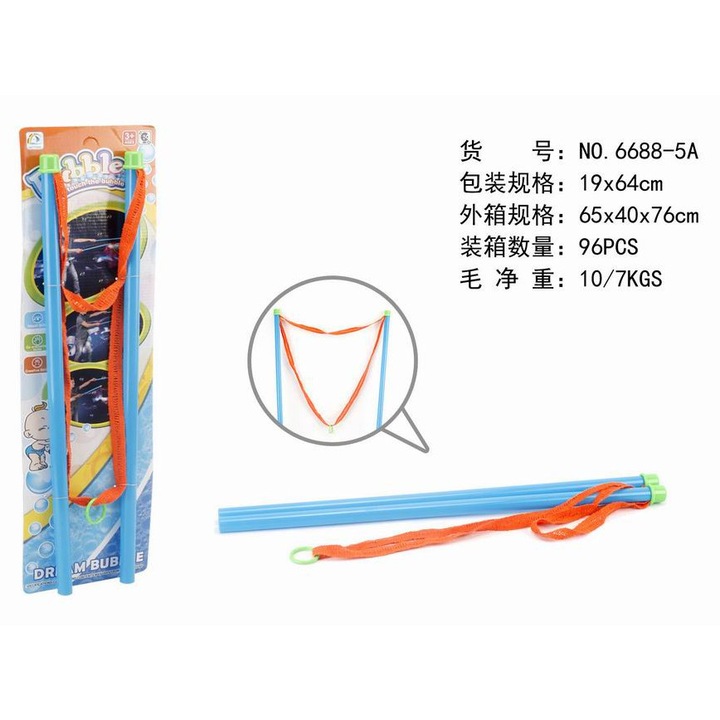 Buborékfúvó készlet, Maksik, 64x19cm, 3 éves kortól, műanyag, színes