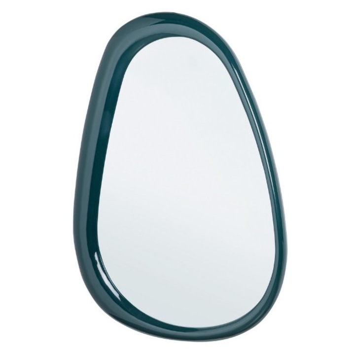 Fali tükör kék mély MDF kerettel Otilia 80x5x120h