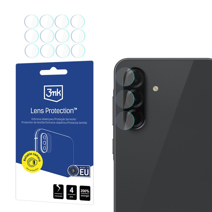 3mk Lens Protection Hybrid kamera lencsevédő fólia Samsung Galaxy A57 5G-hez, átlátszó