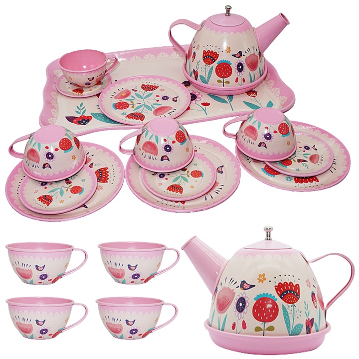 Set de ceai pentru copii, Maksik, 5 piese, multicolor, 44,3x27,8x6,2cm