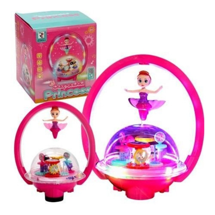 Printesa in minge Figurina interactiva sirena cu baterii ZR191-2