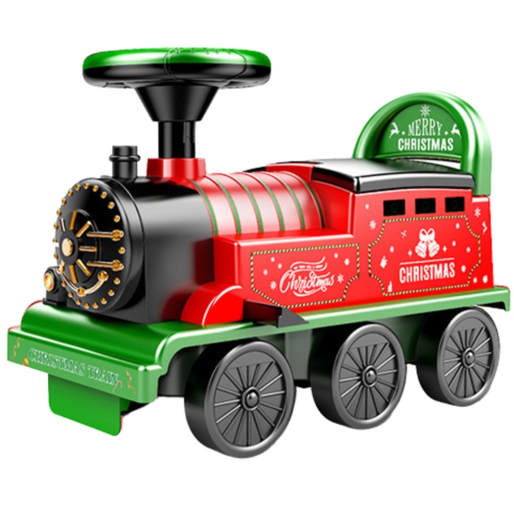 Interaktív játék, Maksik, mozdony futóbicikli, 6 kerék, stabil, többszínű, 50x22x35cm