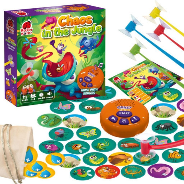 Настолна игра, Roter Kafer, Игра със звук, многоцветна, 1-4 играчи