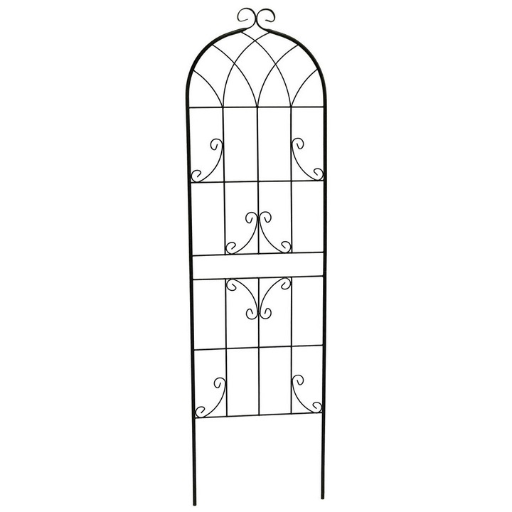 Suport gradina flori fier negru 50 x 2 x 180 cm