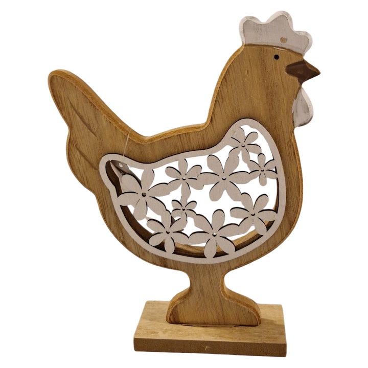 Figura decorativa de Paste, NeliNo, curca azurata, 20x15x1cm, din lemn