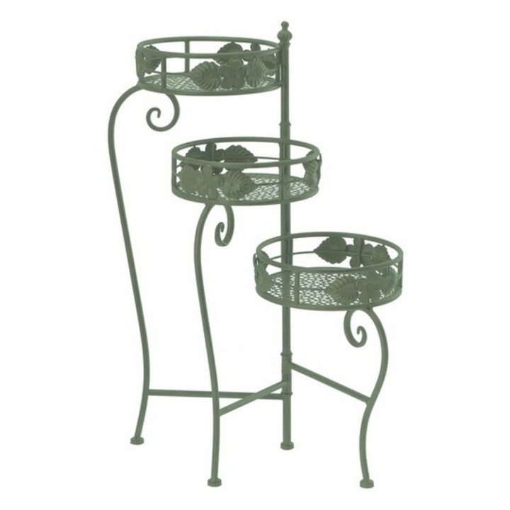 Zöld vas virágtartó állvány 50 x 46 x 70 cm