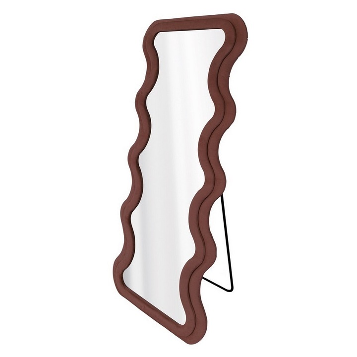 Tortora barna bársony keretes álló tükör 66 x 160 cm