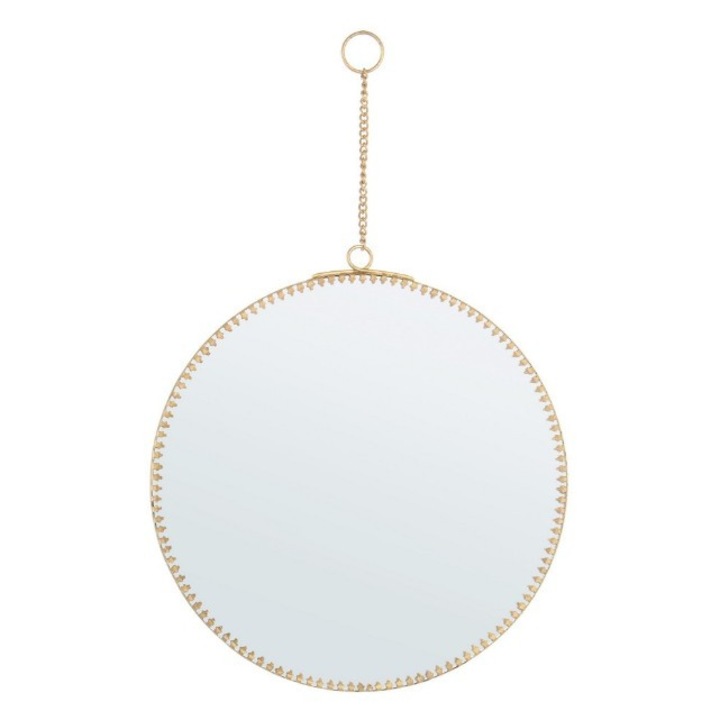 Lacey Ø20 cm arany fémkeretes fali tükör