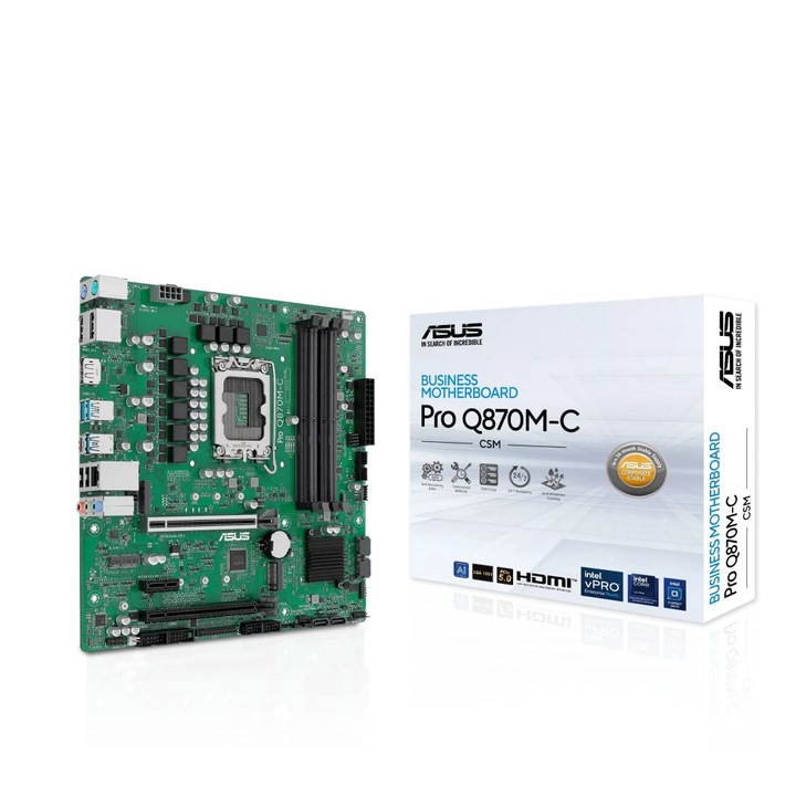 Дънна платка, PRO Q870M-C-CSM, Intel Q870, 4xDDR4, 256GB, Micro-ATX
