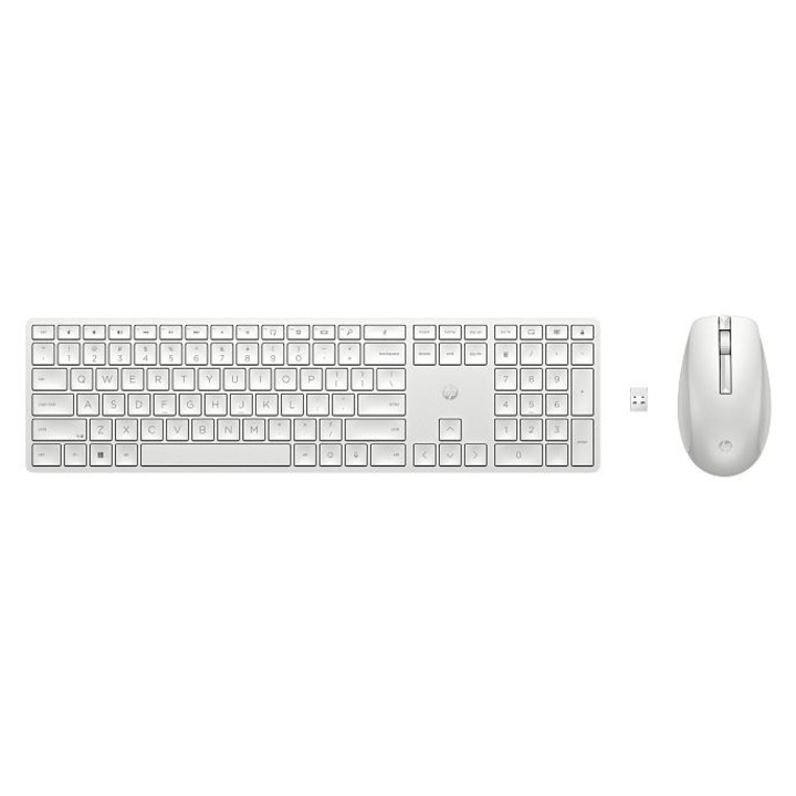 Set tastatura si mouse wireless, design subtire, 2.4G, culoare auriu, dimensiuni compacte