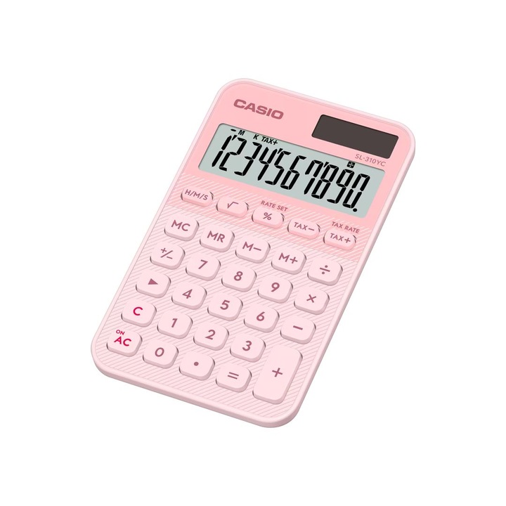 Calculator de birou Casio SL-310YC-LP, roz - eMAG.ro