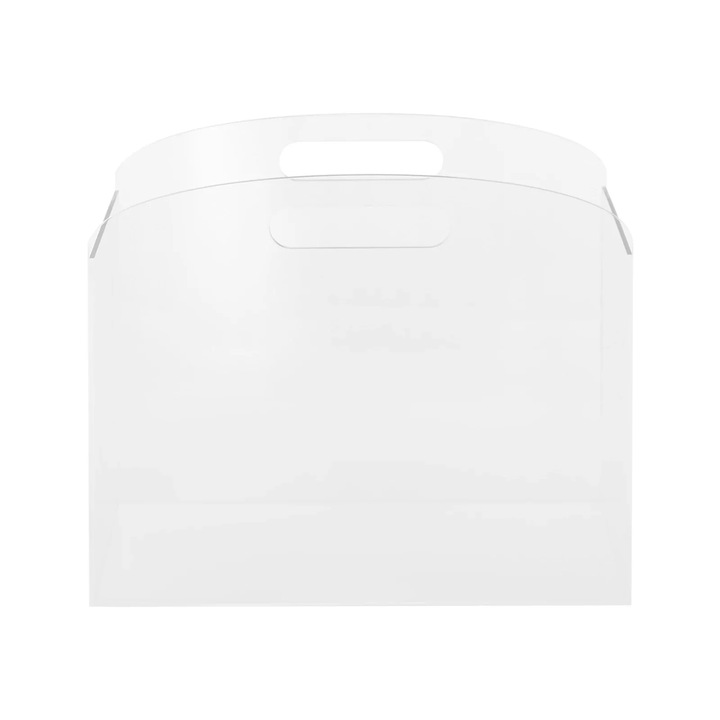 Suport pentru reviste acrilic 30 x 15 x 26 cm, organizator de birou portabil de mare capacitate, transparent