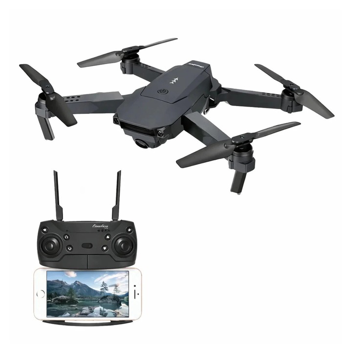 Drona Lovskoo 4K UHD Dual Camera, WiFi Live, Zoom 50X, Pliabila, Mentinere Altitudine, Decolare Automata, Control Aplicatie, LED