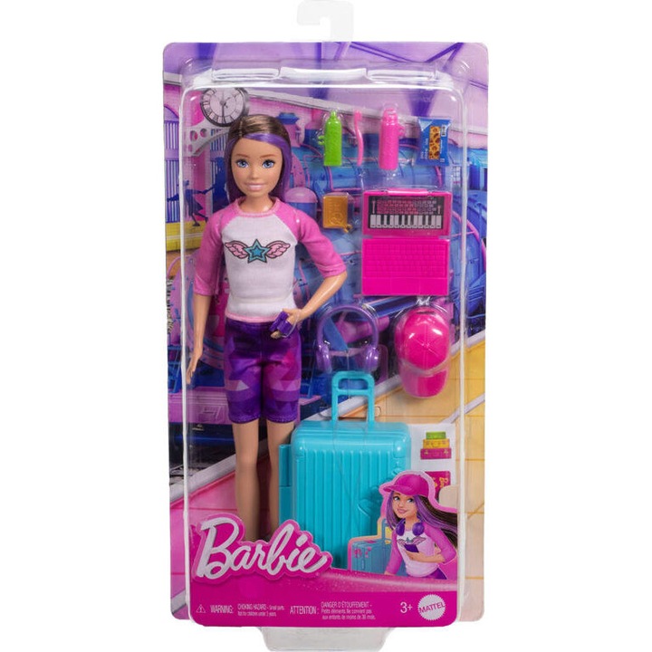 Barbie Papusa Skipper calatoare cu accesorii
