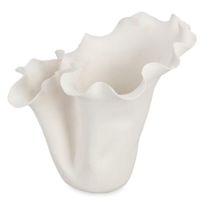 Vaza flori ceramica alba Minde 29,5x26x27h