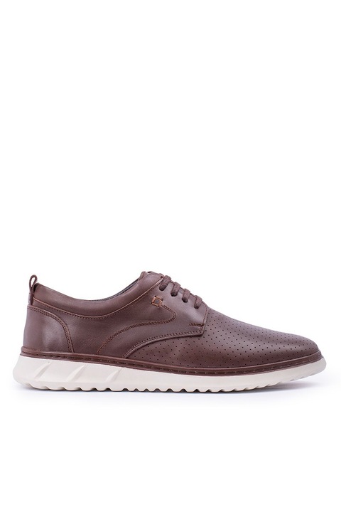 Pantofi pentru bărbați, Piele naturală, Base, 382648, Maro închis, 41