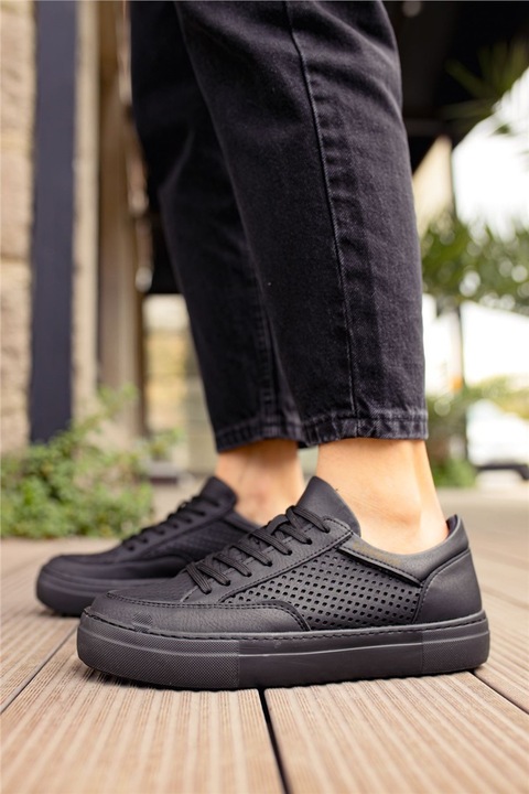 Adidași bărbați, Piele ecologică, Chekich, 359360, Negru, 43