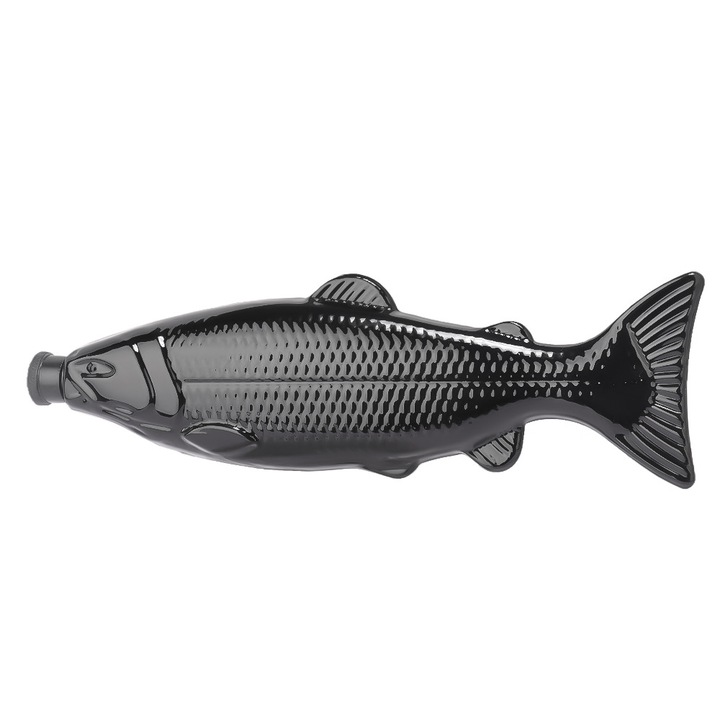 Flacon hip portabil din inox, design peste, capacitate 5oz, multicolor, 210x28x60mm