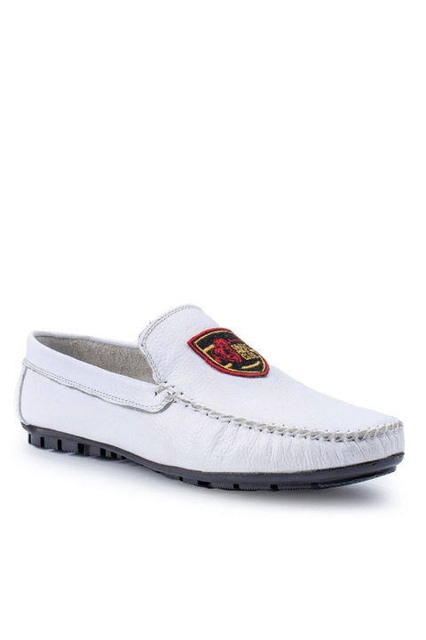 Férfi cipők, Valódi bőr, Grand Polo Club, 371123, Fehér