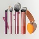 Set 6 pensule de machiaj, Rqiurpn, Sintetic, Usor de Curatat, Multicolor