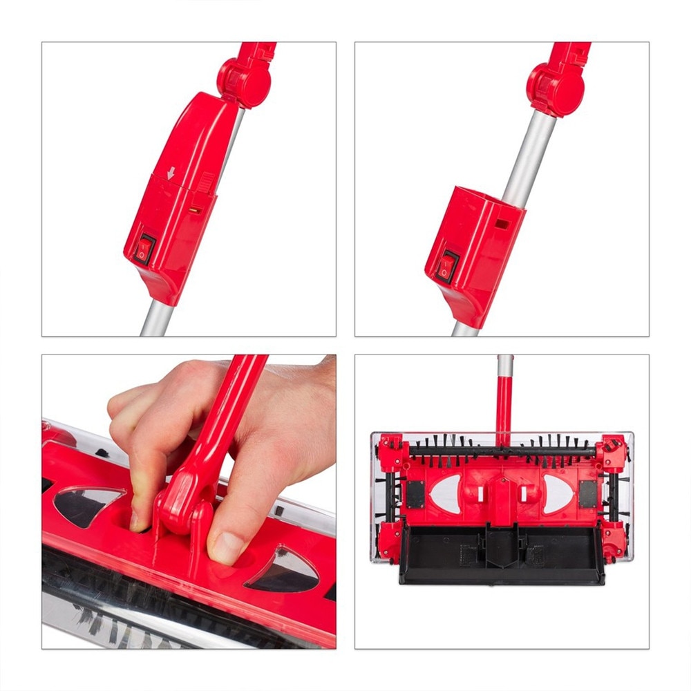 Aspirator Fără Fir CHOOLY G6, Matură Verticală Reîncărcabilă, Rotativă 360°, Roșu, 126x29,5x14,5cm