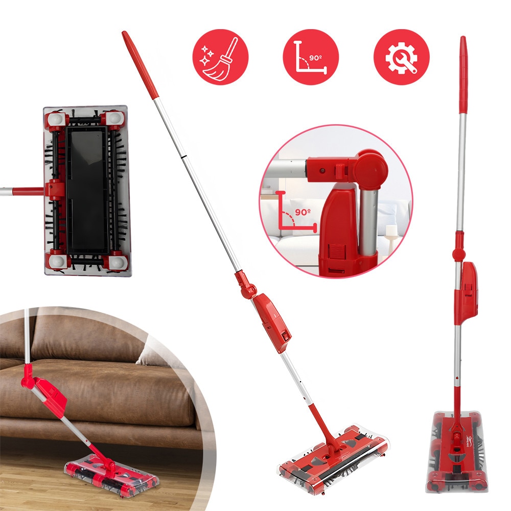 Aspirator Fără Fir CHOOLY G6, Matură Verticală Reîncărcabilă, Rotativă 360°, Roșu, 126x29,5x14,5cm