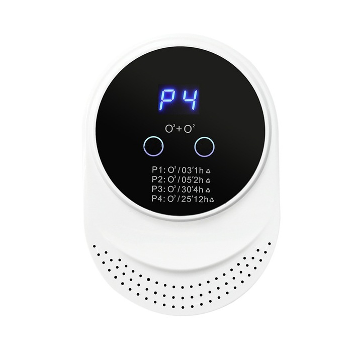 Purificator de aer, ozon, ioni negativi, elimina mirosurile, formaldehida si bacteriile, 35 dB, portabil, alb