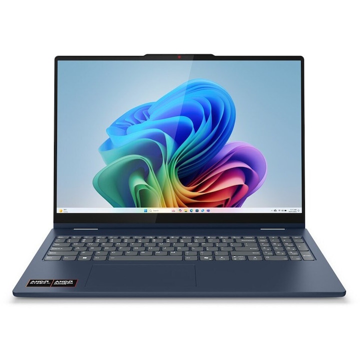 Laptop Lenovo IdeaPad 5 Hybrid (2-in-1), 16" WUXGA Touchscreen, AMD Ryzen™ AI 7 350 pana la 5 GHz, 16 GB RAM LPDDR5x 7500, 1 TB SSD, AMD Radeon, Windows 11 Home, Cosmic Blue 1 TB