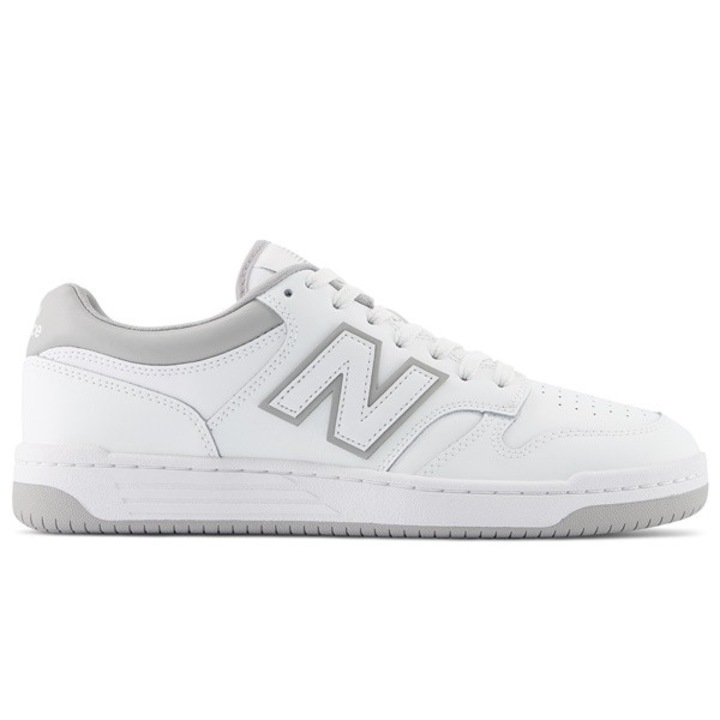 Tenisi barbati New Balance 480, piele naturala, alb cu accente gri, 41.5 EU