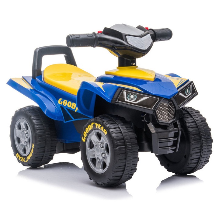 Masinuta cu pedale, Quad 551-G, sunete si lumini, albastru, 60x25,5x30cm, pentru copii