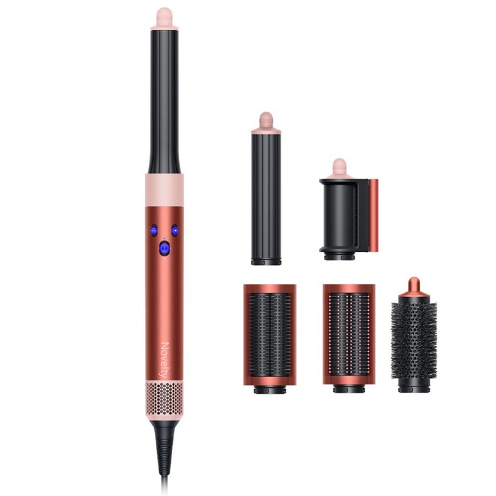 Ondulator multistyler Novelty® HS05 Airwrap™, 3 trepte de viteza, 3 trepte de temperatura, Blush Pink