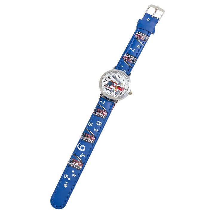 Ceasuri copii, Boys, analogice, design hasicske auto, albastru, 4+ ani