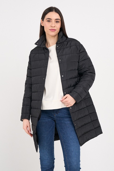 TIMEOUT, Geaca matlasata cu guler inalt, Negru