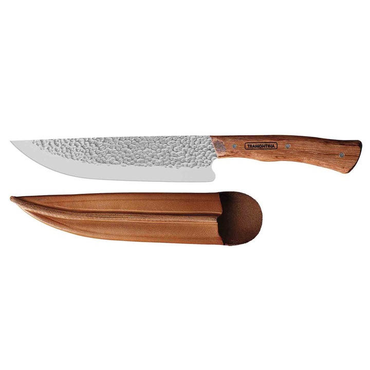 Cutit bucatar sef cu lama de 19.1 cm cu teaca piele Nomade Tramontina 22869008, fabricat in Brazilia