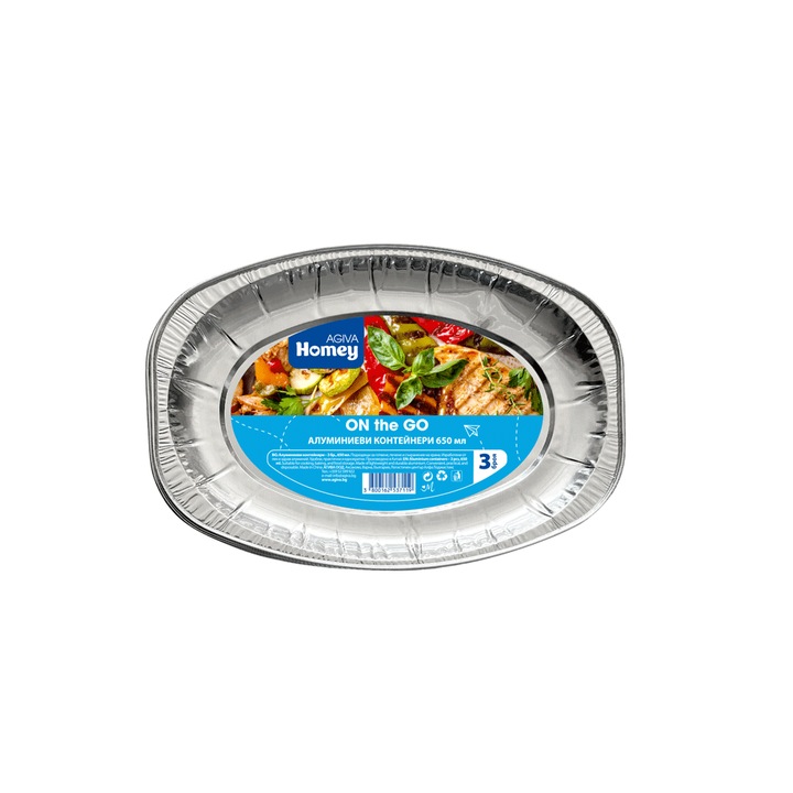 Agiva Homey alumínium sütőedények, 650 ml, 3 db