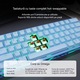 Клавиатура Gaming K KAVLORN Механична с кабел, 61 клавиша | GASKET структура | Hot-Swappable суичове | RGB осветление | Компактна, ергономична | USB кабел | Съвместима с PC, лаптоп и eSports
