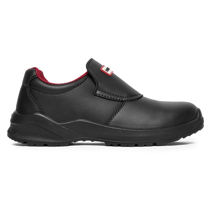 Pantofi de lucru Hunter, negri, piele naturala, marimea 38, fara sireturi