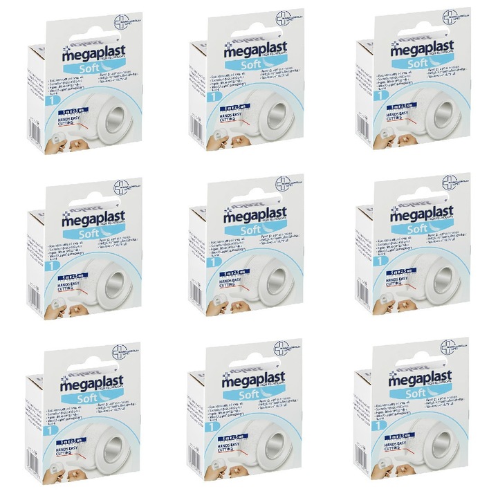 Лепенка за бинт, EUROSIREL, хипоалергенна, водоустойчива, 5m х 2.5cm, бял