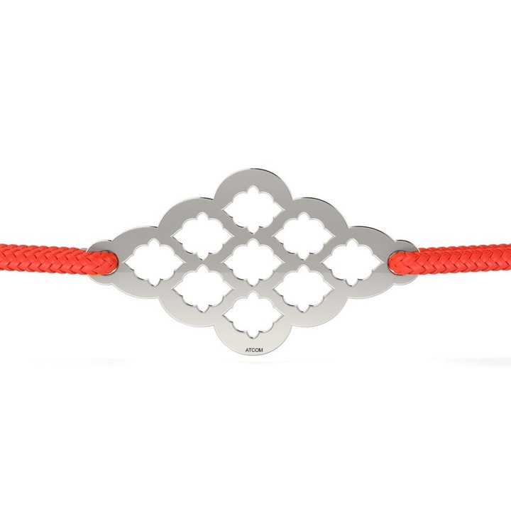 Ezüst karkötő zsinórral 62-es modell