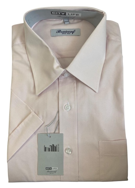 Rózsaszín férfi ing, pamut-poliészter anyag, Rózsaszín