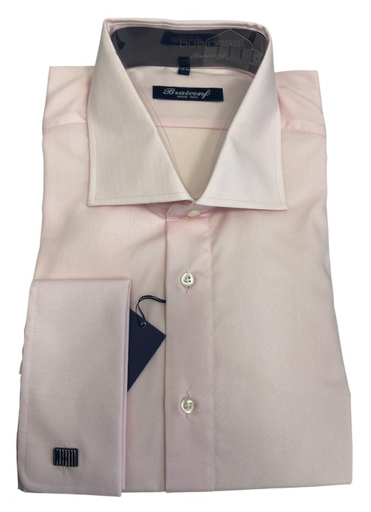 Férfi hosszú ujjú ing, rózsaszín, 45-46 méret, pamut-poliészter anyag