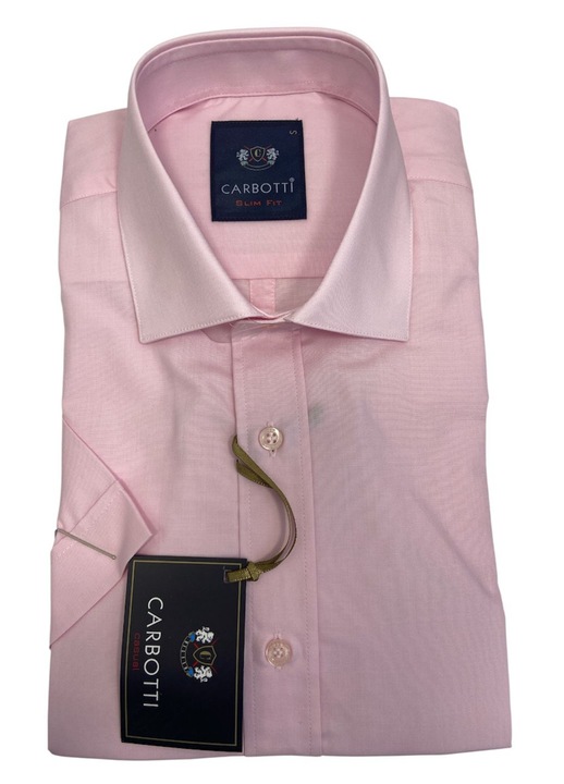 Férfi rövid ujjú ing, rózsaszín, S méret, pamut-poliészter anyag