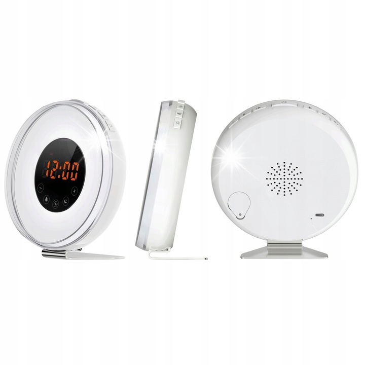 Ébresztőóra rádióval és színes fénnyel, Adler AD 1916, 6 szín, USB-C tápellátás