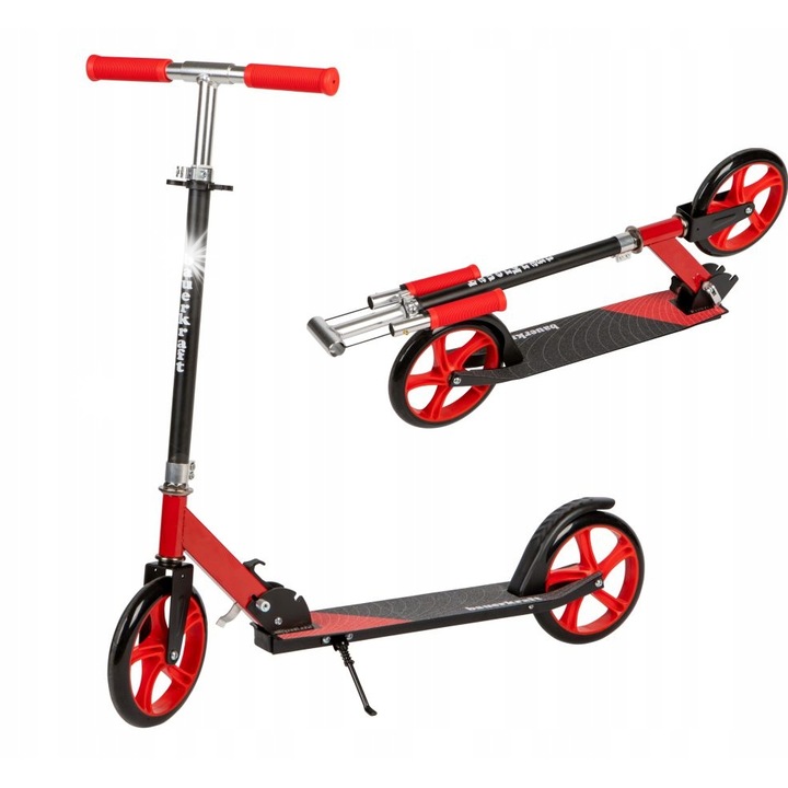 Тротинетка Bauerkraft, сгъваема, регулируема височина 85,5-95,5 см, 20 см колела, товароносимост 80 кг, противоплъзгаща