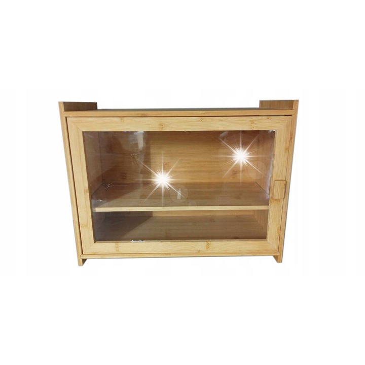 Sevicó bambusz élelmiszertároló doboz, F223 modell, 40x20x31cm, plexi ajtóval