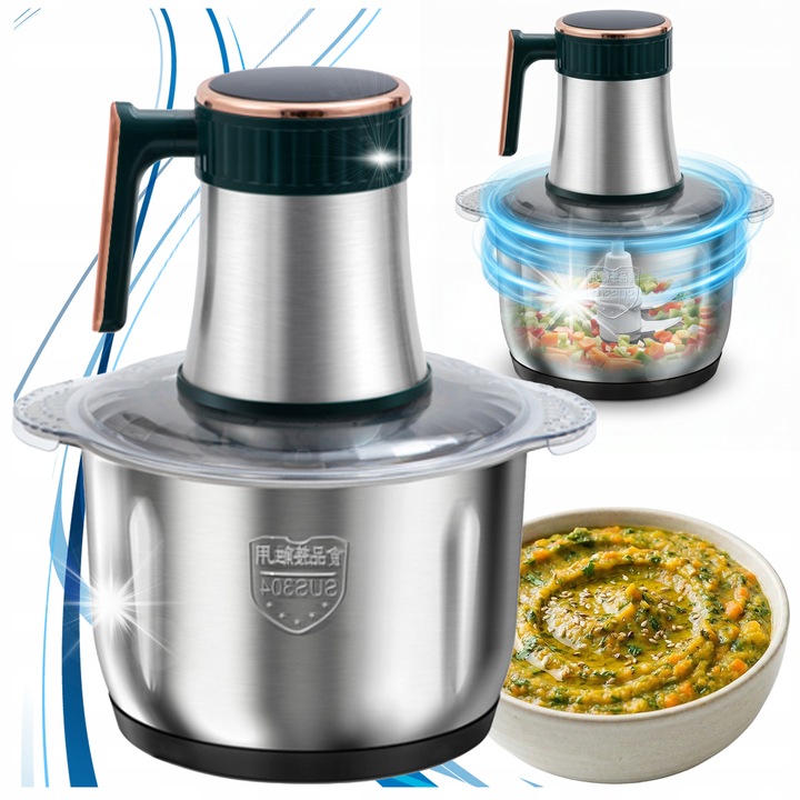 Кухненски робот BH.1880, 1000W, 3L, 4 ножа, инокс